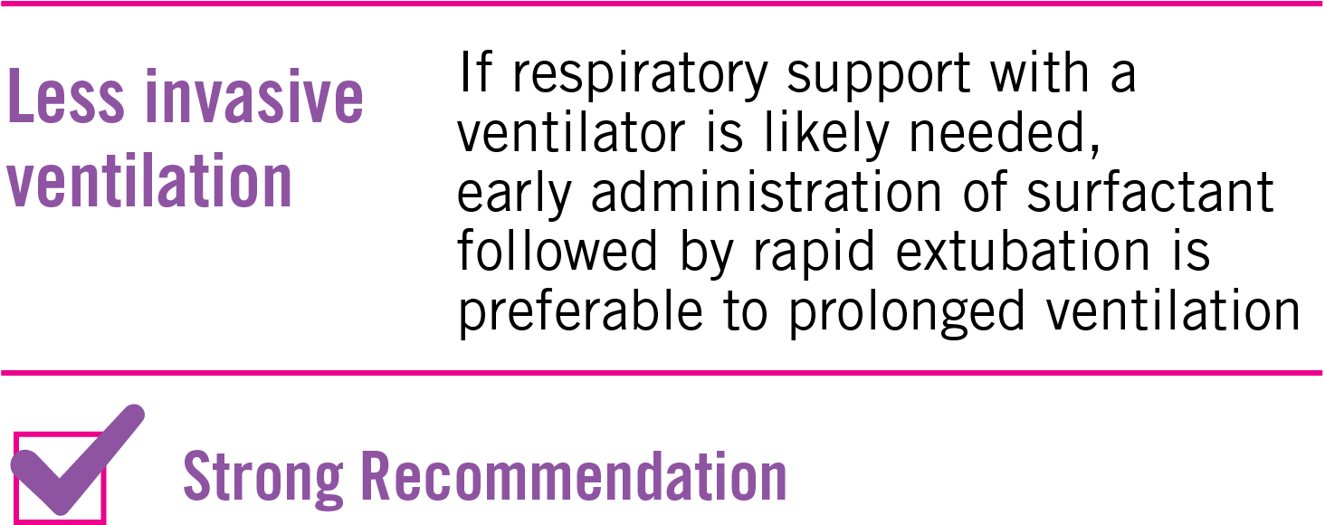 AAP less invasive ventilation recommendation